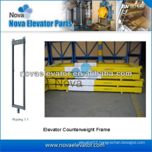 Roping 1:1 Lift Balance Counterweight Frame for Cargo Elevators